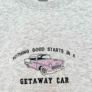 Taylor Swift Getaway Car Sweatshirt Embroidered Small S Merch Lover Reputation